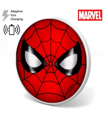 Marvel Dock Base Cargador Smartphones Qi Inalámbrico Universal Licencia Spider-Man (Carga Rápida)