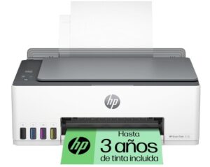 Impresora Multifunción Tinta HP Smart Tank 5105 Wi-Fi, con depósito recargable, incluye tinta para imprimir hasta 3 años