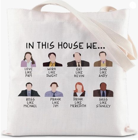 The O-ffice In This House We Tote Bag O-ffice TV Show Inspired Gift O-ffice Bolsa de la compra O-ffice Show Fans Gift