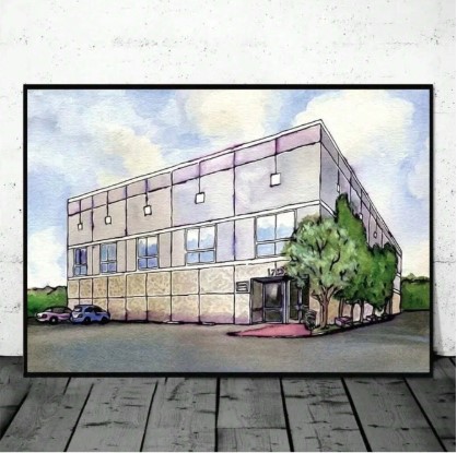 "The Office" impresión de Pam Beesly cartel, acuarela, pintura de lienzo para decoración de pared del hogar de la serie de televisión "Dunder Mifflin" sin marco