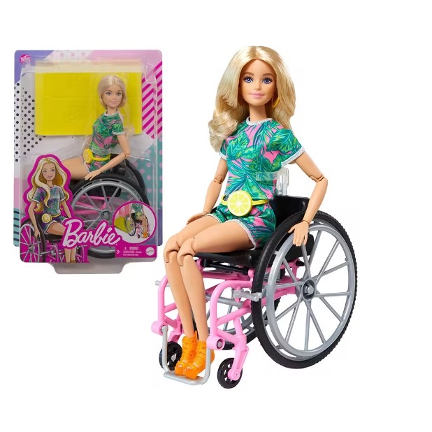 Barbie Fashionista Muñeca con silla de ruedas