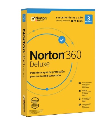 Norton 360 Deluxe 3 dispositivos / 1 año de suscripción