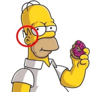 inciales matt Groening en Homer
