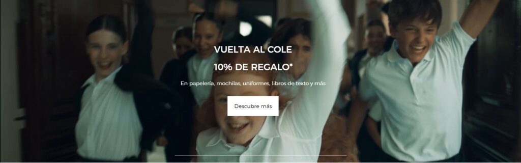 Banner el corte inglés VUELTA AL COLE