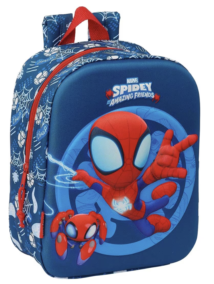 Mochila guarderia 3D Spiderman Safta azul y rojo