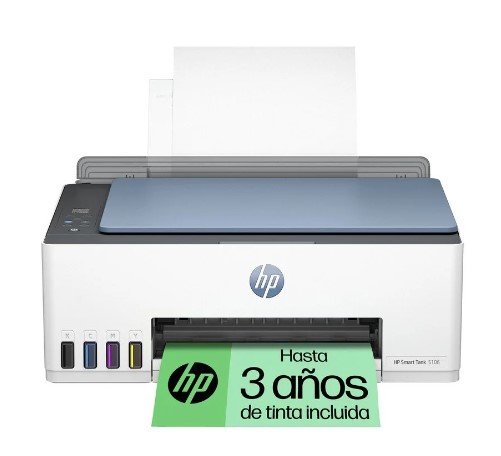 HP Smart Tank 5106 Impresora Multifunción Color WiFi con Depósito Recargable + 3 Años de Tinta Inclu