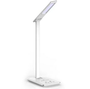 Flexo de estudio Lámpara LED de mesa de 5 W CCT regulable con cargador inalámbrico QI Smartphone