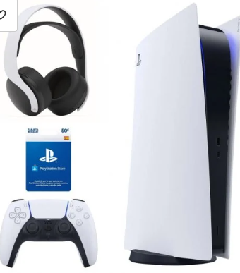 Sony Pack PlayStation 5 Digital Chasis C + Pulse 3D Auriculares Inalámbricos + PSN 50€