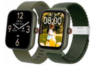 DCU Los Angeles Reloj Smartwatch Verde con 2 Correas de 20mm Silicona Verde + Nailon Verde