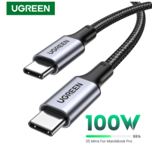 UGREEN-Cable de carga USB tipo C a USB C, Cargador rápido de 100W