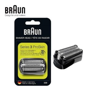 Braun-Afeitadora eléctrica 32B Serie 3, repuesto de cabezal de casete para afeitadora 3000s 3010s 3040s 3050cc 3070cc