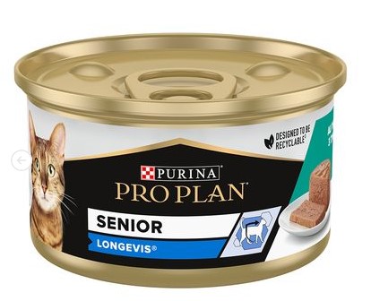 PURINA PRO PLAN Cat Senior Longevis 24 x 85 g en latas