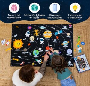 Sistema Solar para Niños con 61 Figuras Fieltro - BONNYCO