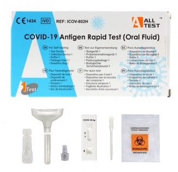 TEST Antígenos SALIVA COVID ALLTEST. 1 test