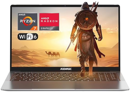 ACEMAGIC Ordenador Portátil Gaming AMD Ryzen 7 5700U