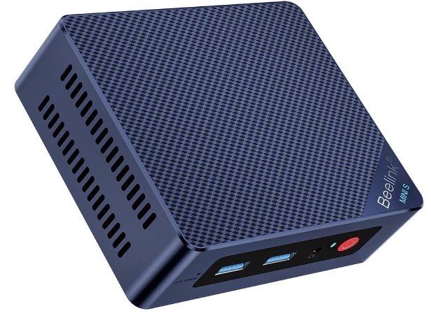 Beelink Mini S12 Pro Mini PC, Mini Ordenador de Sobremesa con Alder Lake-N N100, 16G DDR4 +500GB M.2 2280 SSD, WIFI6, Dual HDMI, Pantalla Dual, 1000Mbps, BT 5.2