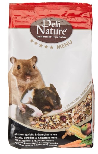 DELINATURE Mixtura para Ratones, Jerbos y Hámsters Enanos, Menú, 750 gr