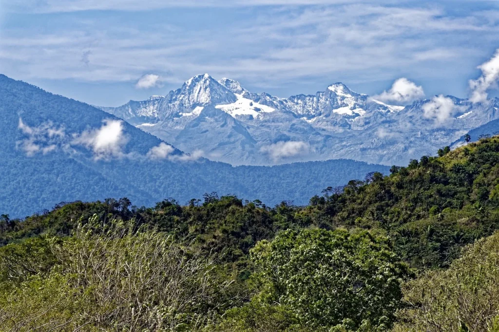 Una imagen de las Cordilleras de los Andes en Colombia