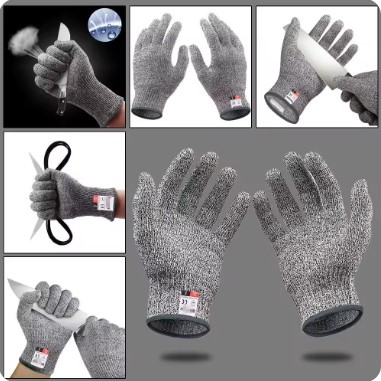 HPPE Nivel 5 guantes de seguridad anticorte, alta resistencia, industria, cocina, jardinería, antiarañazos, anticorte, corte de vidrio, multiusos