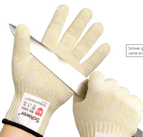 Schwer guantes resistentes al corte de clase 9