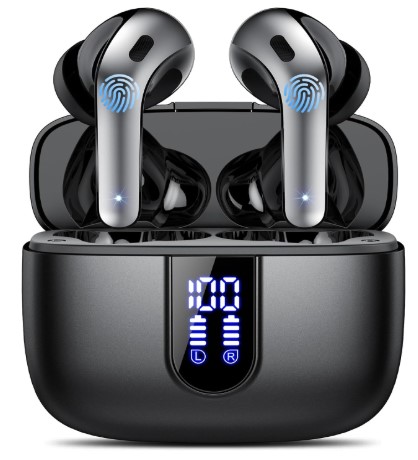 Auriculares Bluetooth 5.3, 4 Mic con Reducción de Ruido ENC, 50H con Graves