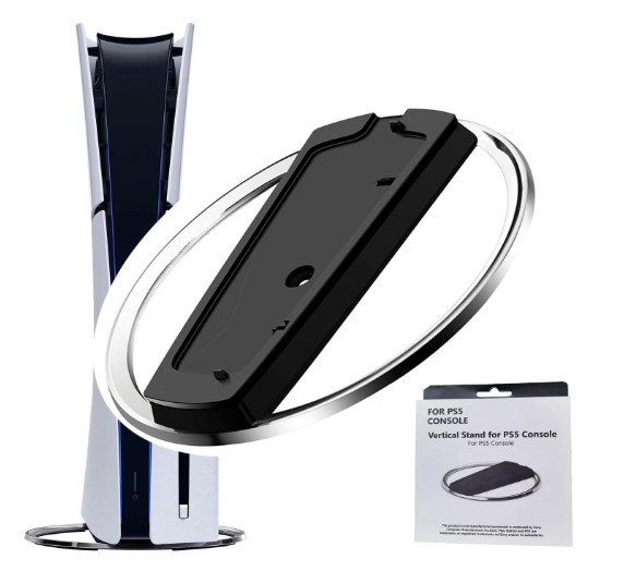 Soporte vertical para PS5 Slim Console, PS 5 (Modèle – Slim), para PS5 Silm Console Disc y Digital Edition Vertical Stands, ofrece estabilidad y disipación de calor, color: Noire