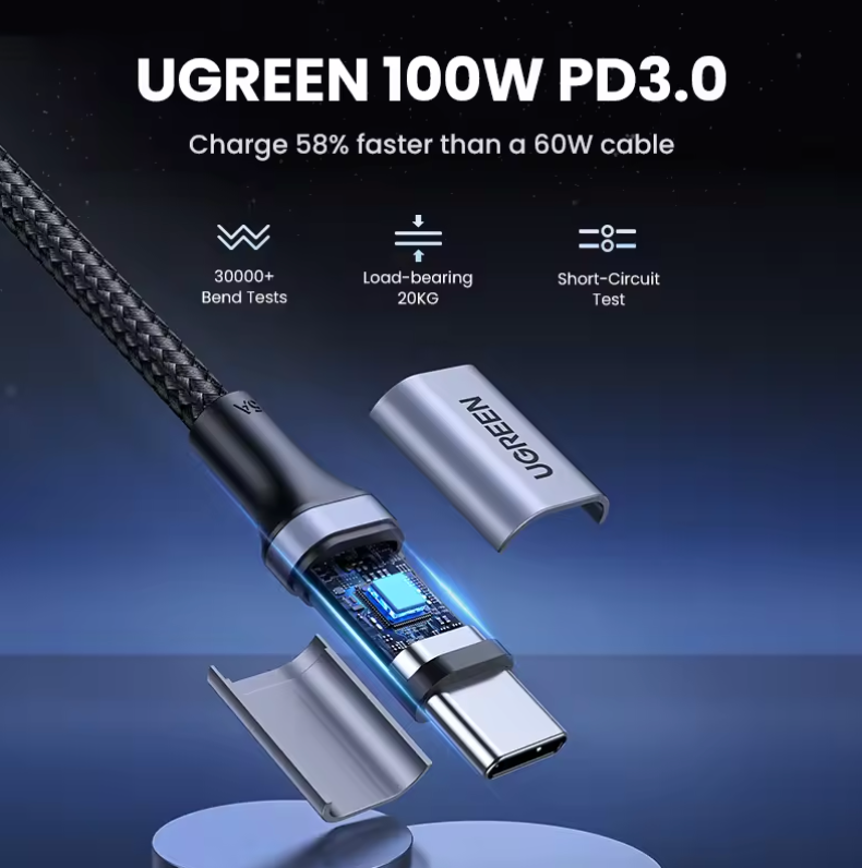 UGREEN 2 Cables USB tipi C a tipo C