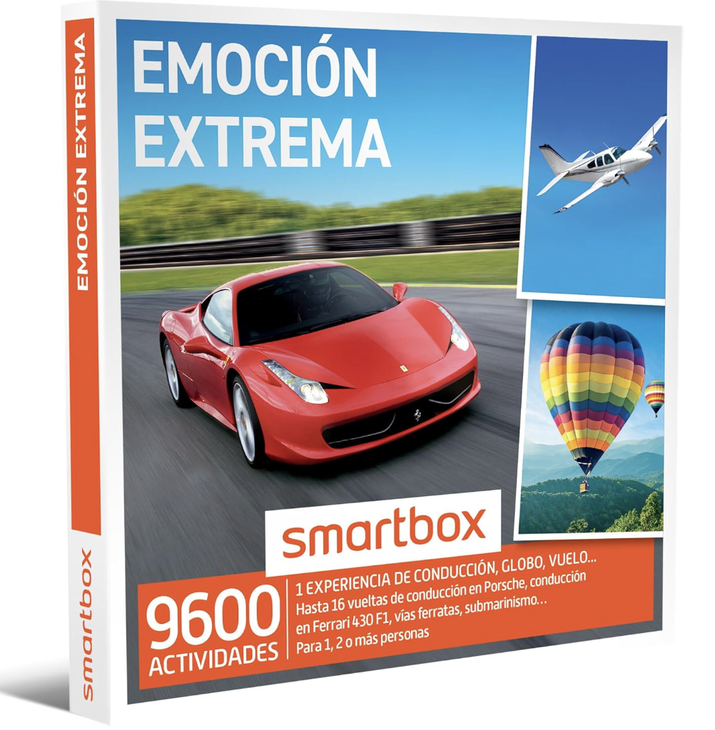 Smartbox - Caja Regalo Emoción Extrema - Idea de Regalo para Hombres - 1 Experiencia de conducción o Aventura para 1, 2 o más Personas