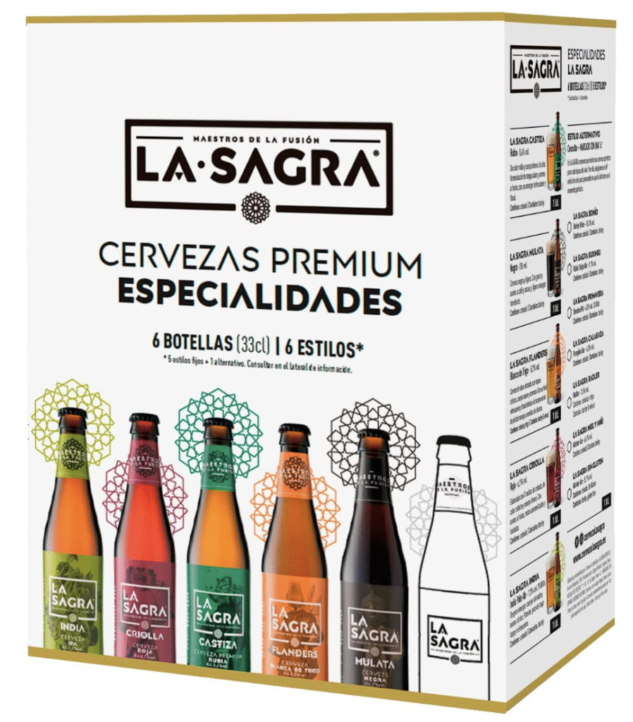 La Sagra - Pack Degustación 6 Estilos, Caja de 6 botellas de 330 ml - Total: 1980 ml
