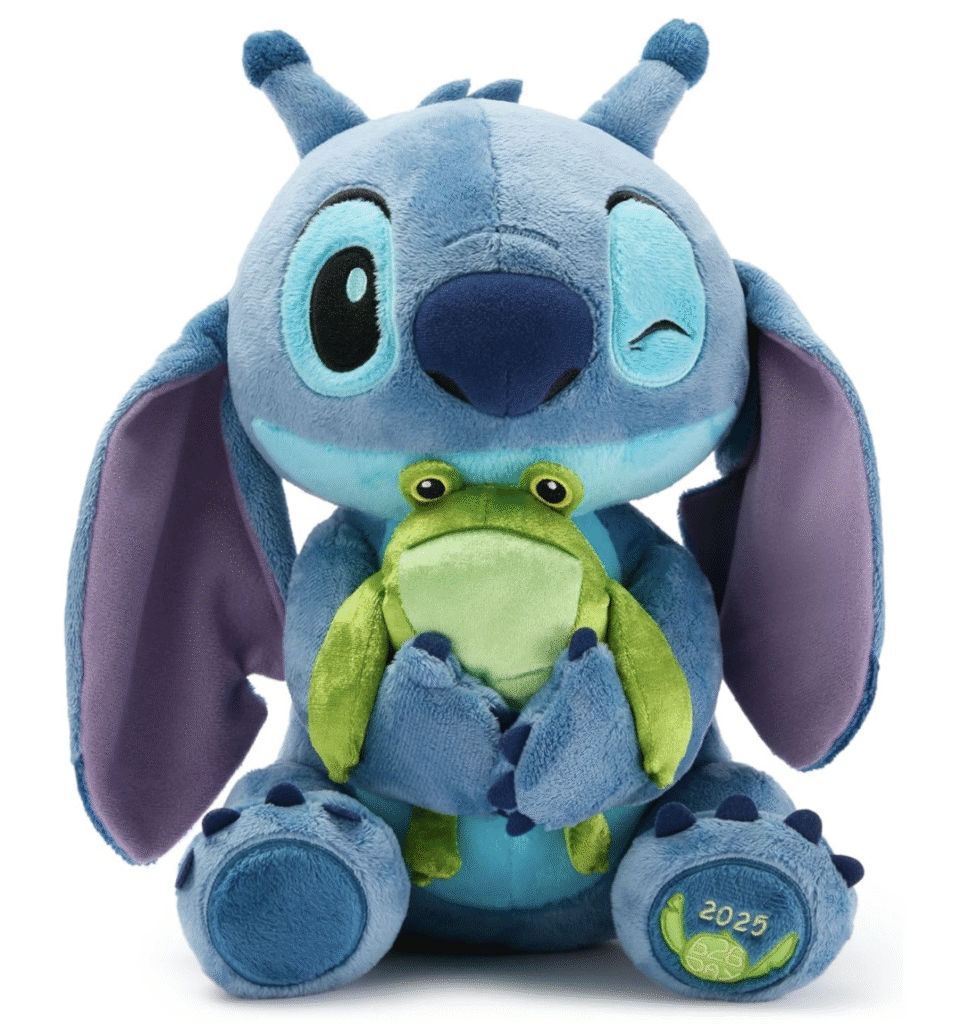 Disney Store Official, Lilo y Stitch, Stitch y Rana, Peluche Día 626, 33 cm, Peluche alienígena, Bordado de 2025 en la Pata, para Todas Las Edades