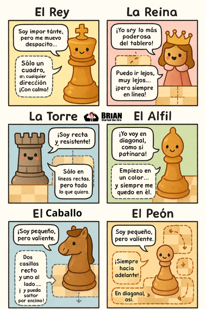 Piezas de ajedrez Comic