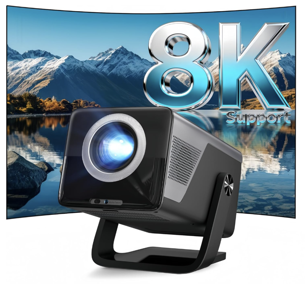 [8K＆4K Soporte / 2000 ANSI/Calibración Visual IA] Proyector con 1080P UHD Nativo, Proyector Inteligente X7 con Android 14, Enfoque y Corrección Automáticos, Audio Hi-Res, WiFi 6 & Bluetooth 5.4