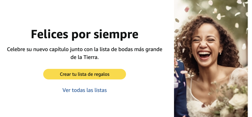 AMAZON LISTA DE BODAS