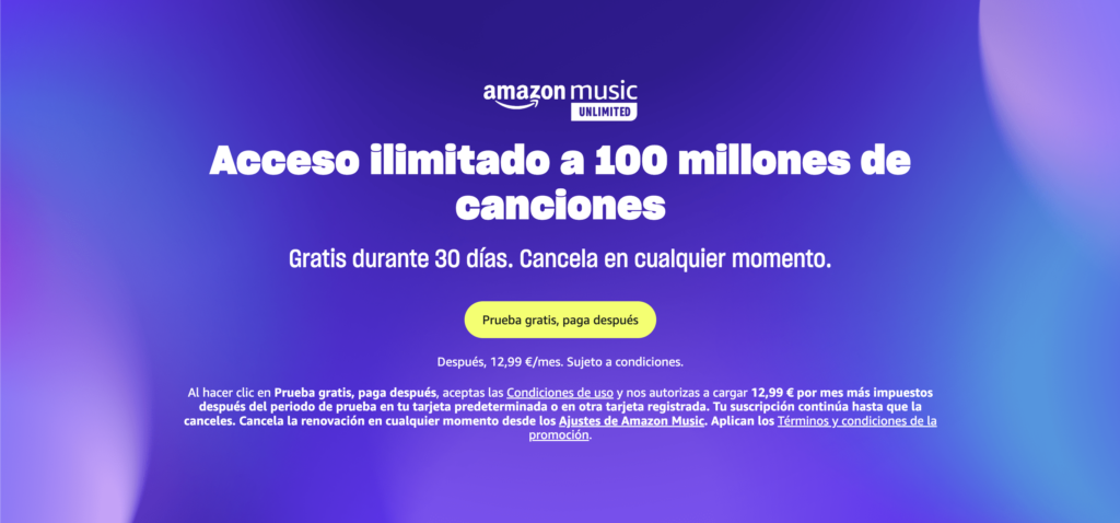 Amazon Music prueba gratuita