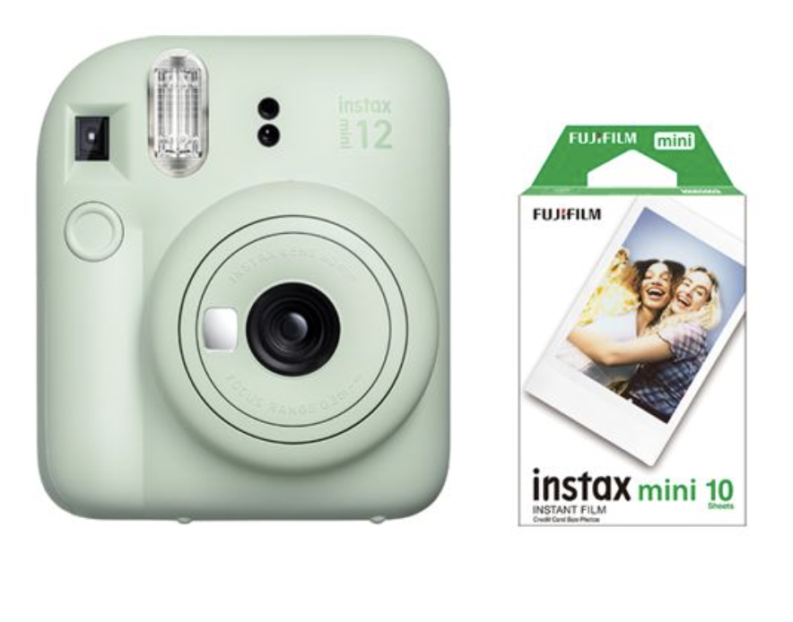 Kit Cámara instantánea Fujifilm Instax Mini 12 Verde menta + Carga de película de 10 fotos