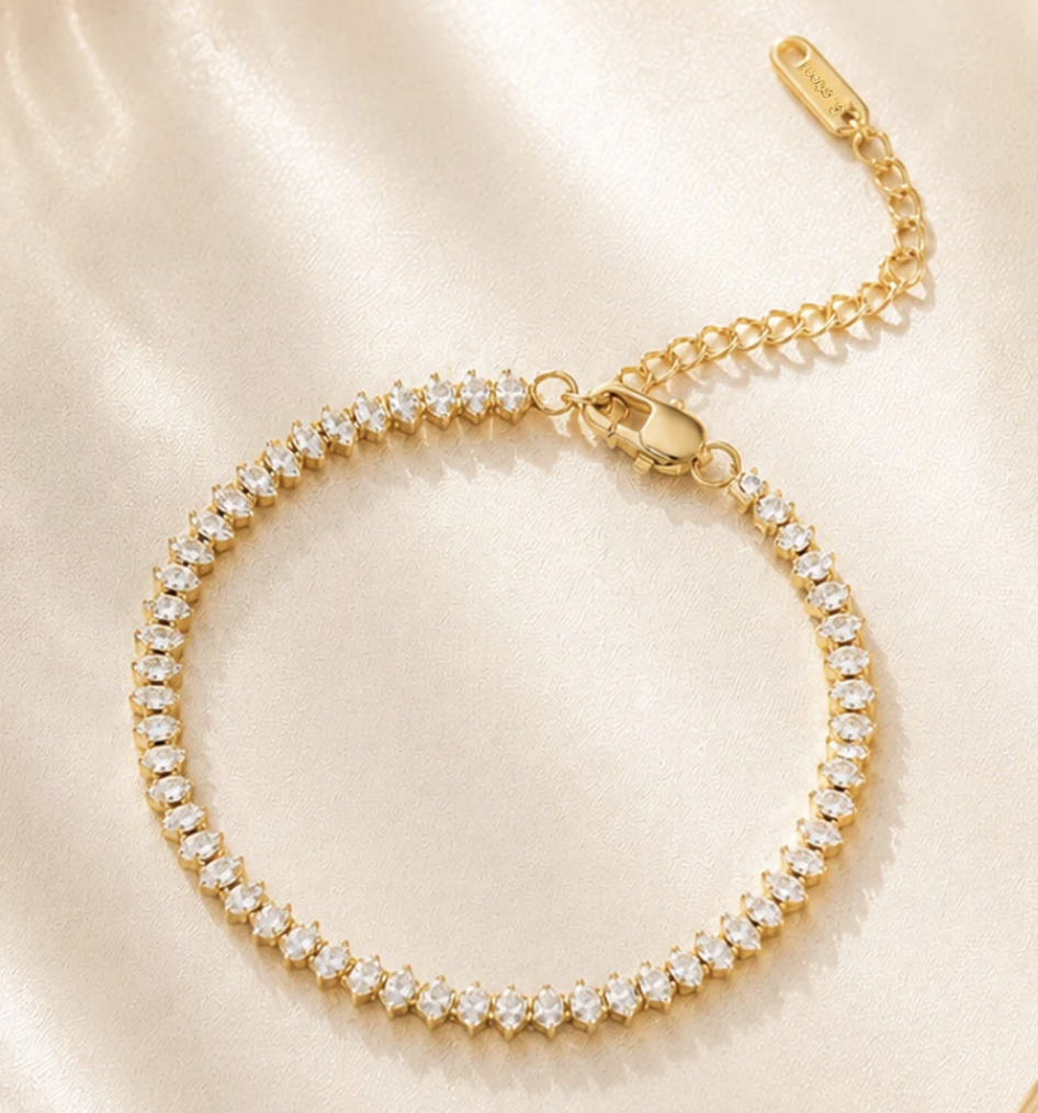 Pulsera de tenis con circonitas cúbicas marquesa